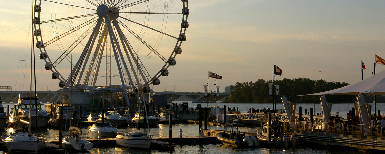 The Capital Wheel, flags, boats and more